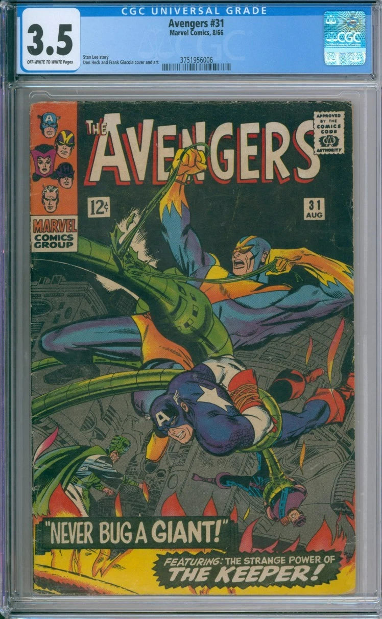 Avengers #31 CGC 3.5 Stan Lee