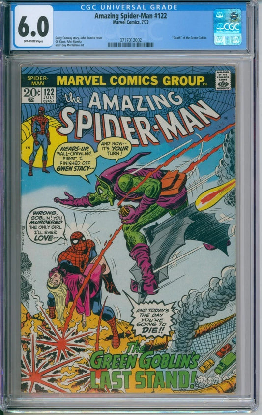 Amazing Spider-Man #122 CGC 6.0 "Death" Of Green Goblin
