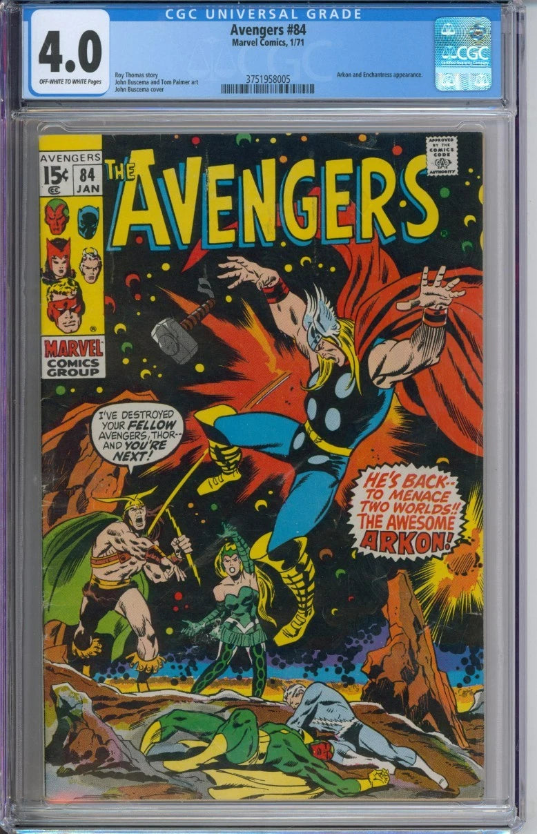 Avengers #84 CGC 4.0 Roy Thomas