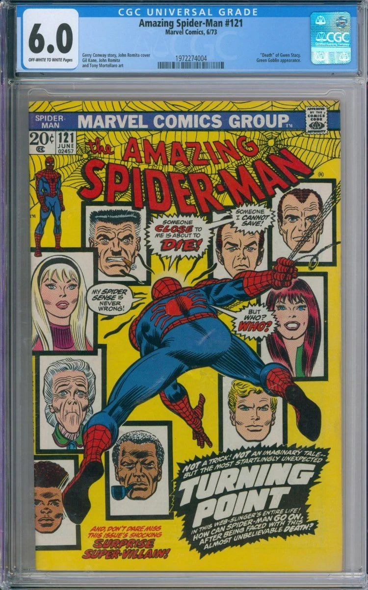 Amazing Spider-Man #121 CGC 6.0 "Death" Of Gwen Stacy
