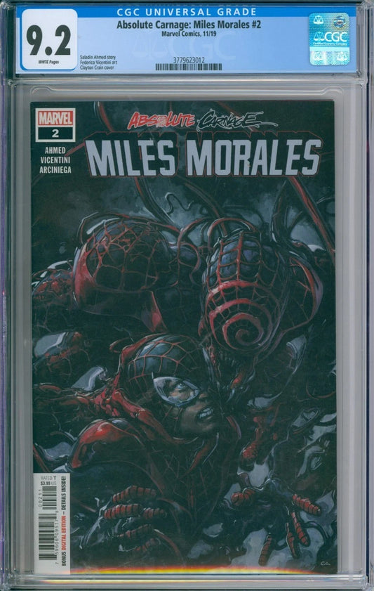 Absolute Carnage: Miles Morales #2 CGC 9.2