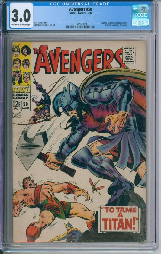 Avengers #50 CGC 3.0 Roy Thomas