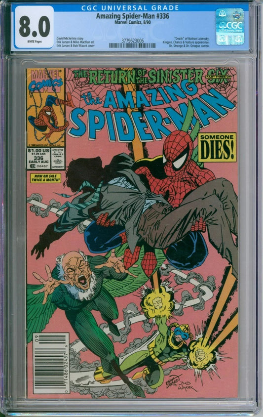Amazing Spider-Man #336 CGC 8.0 Erik Larsen