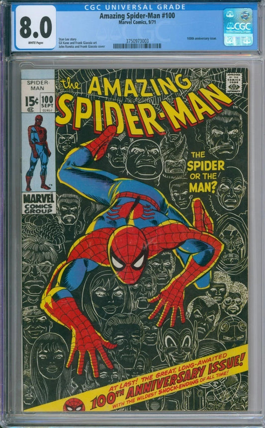 Amazing Spider-Man #100 CGC 8.0 Stan Lee
