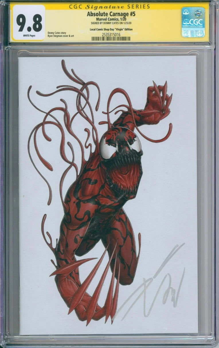 Absolute Carnage #5 CGC Signature Series 9.8 Signed By Donny Cates