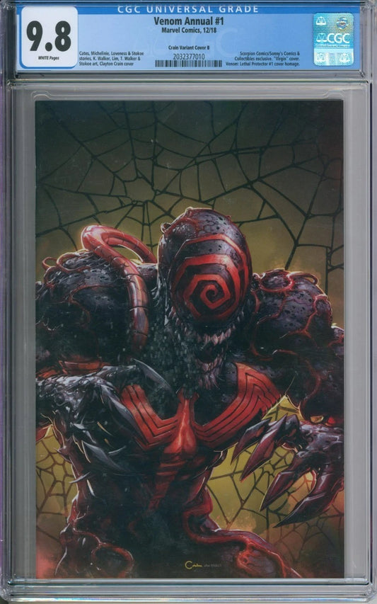Venom Annual #1 CGC 9.8 Crain Variant B