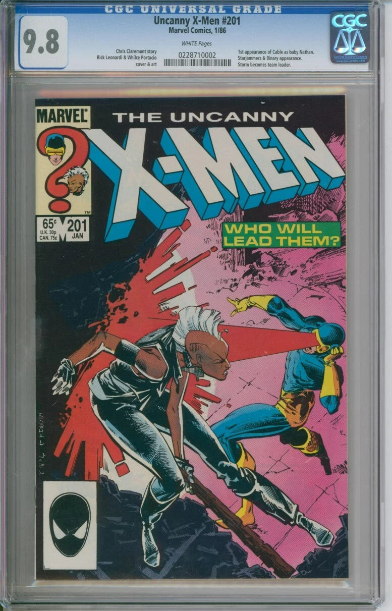Uncanny X-Men #201 CGC 9.8 1st Appearance Of Cable As Baby Nathan