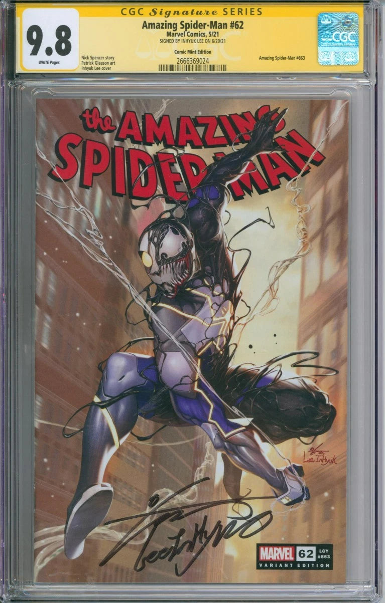 Amazing Spider-Man #62 CGC Signature Series 9.8 Signed Inhyuk Lee