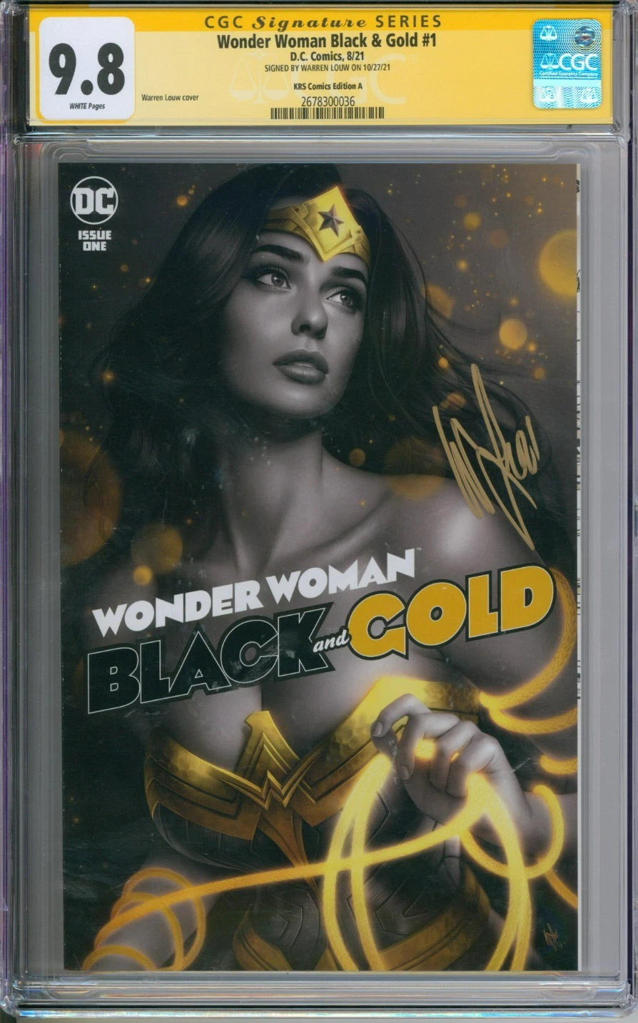 Wonder Woman Black & Gold #1 CGC Signature Series 9.8 Signed By Warren Louw