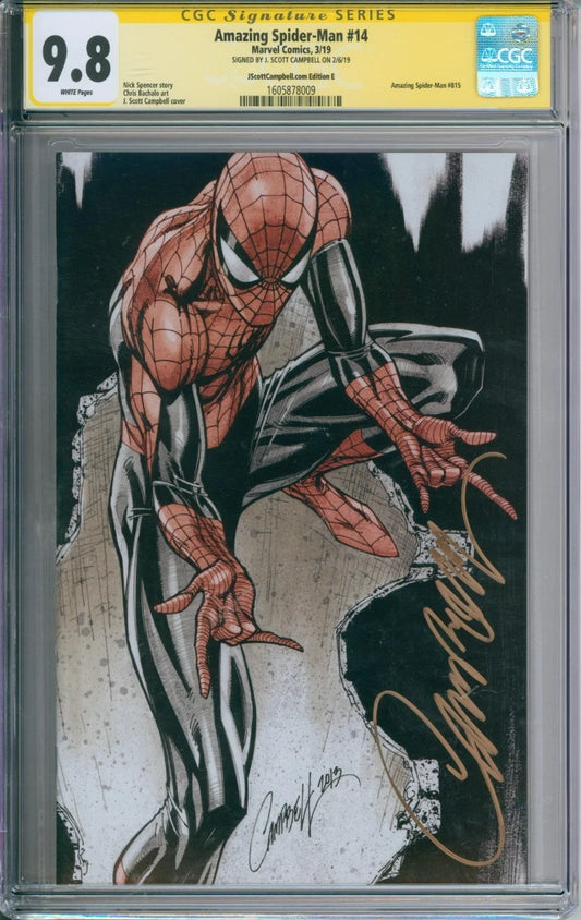 Amazing Spider-Man #14 CGC Signature Series 9.8 Signed J. Scott Campbell