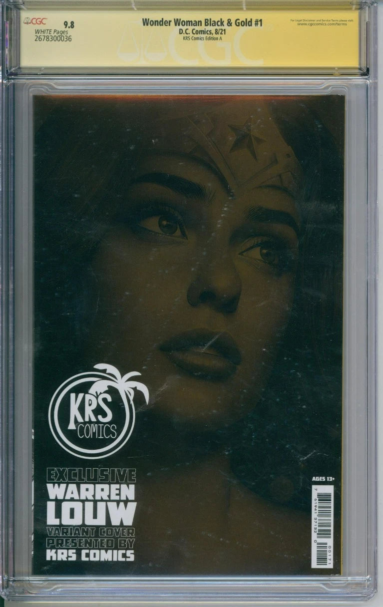 Wonder Woman Black & Gold #1 CGC Signature Series 9.8 Signed By Warren Louw