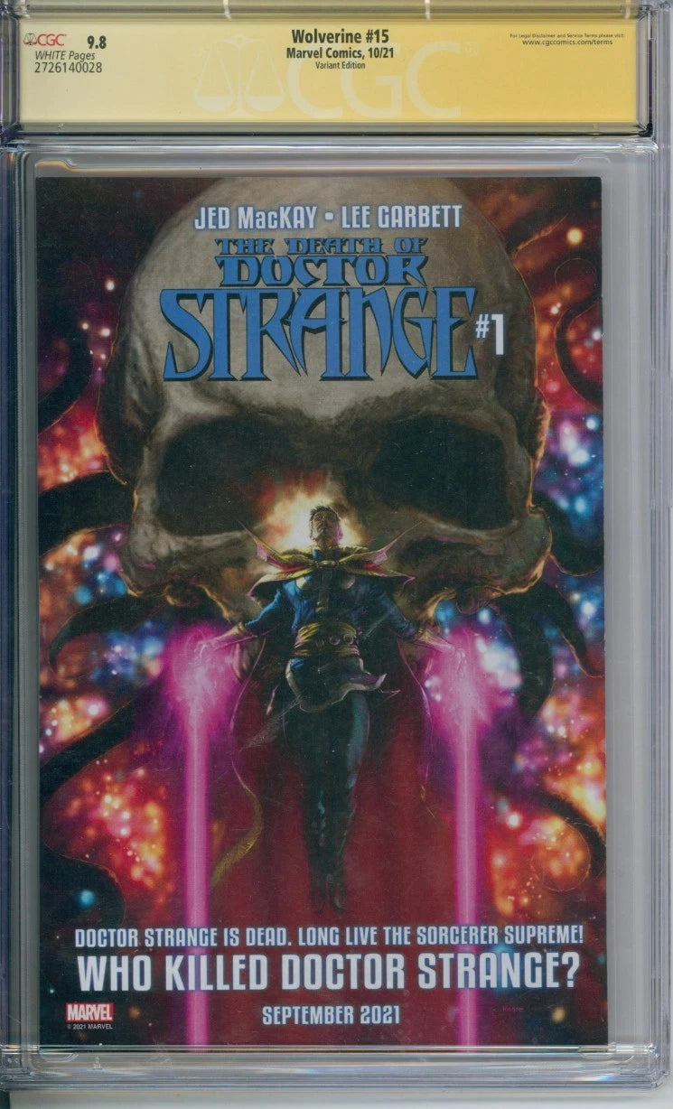 Wolverine #15 CGC Signature Series 9.8 Signed By Inhyuk Lee