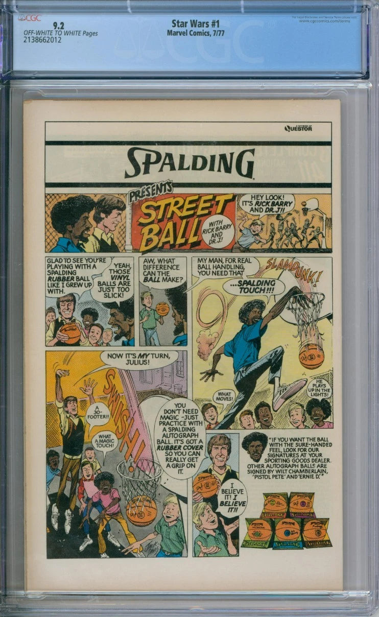 Star Wars #1 CGC 9.2 Part 1 Of "A New Hope" Movie Adaptation