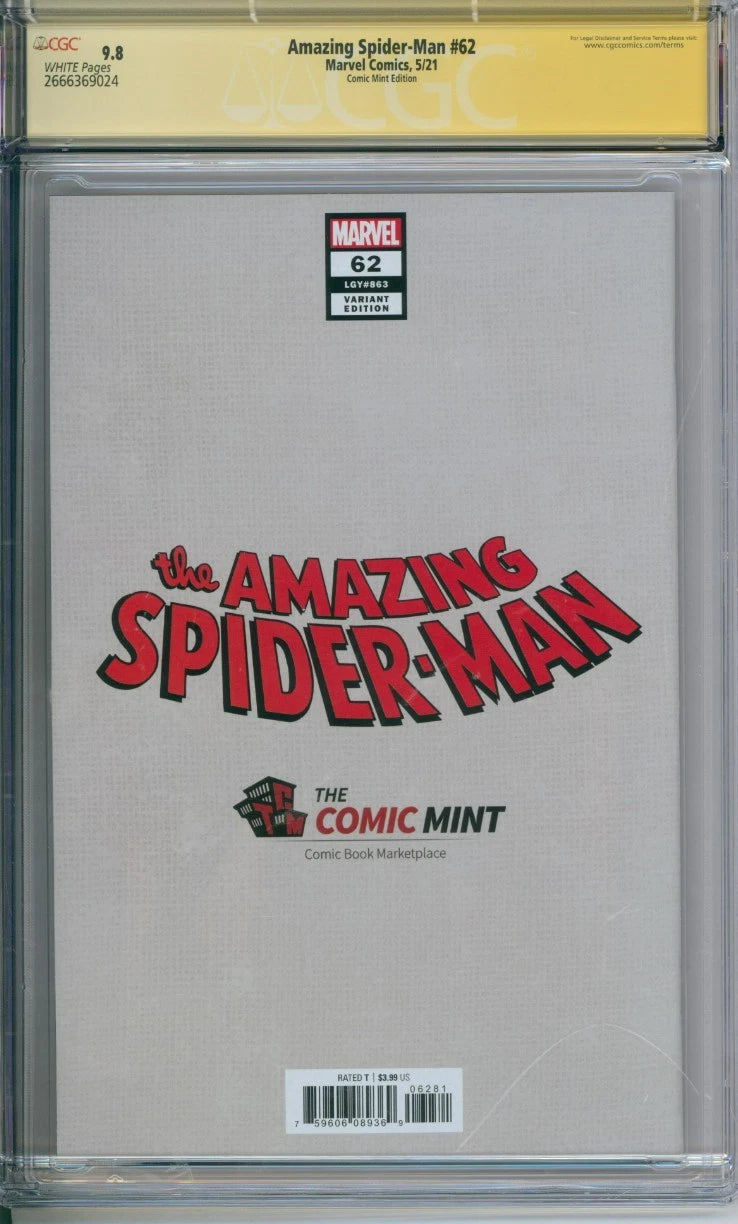 Amazing Spider-Man #62 CGC Signature Series 9.8 Signed Inhyuk Lee