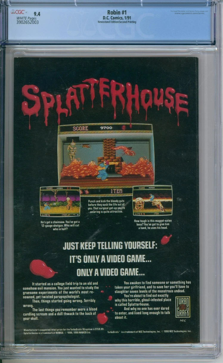 Robin #1 CGC 9.4 Newsstand Edition Second Printing