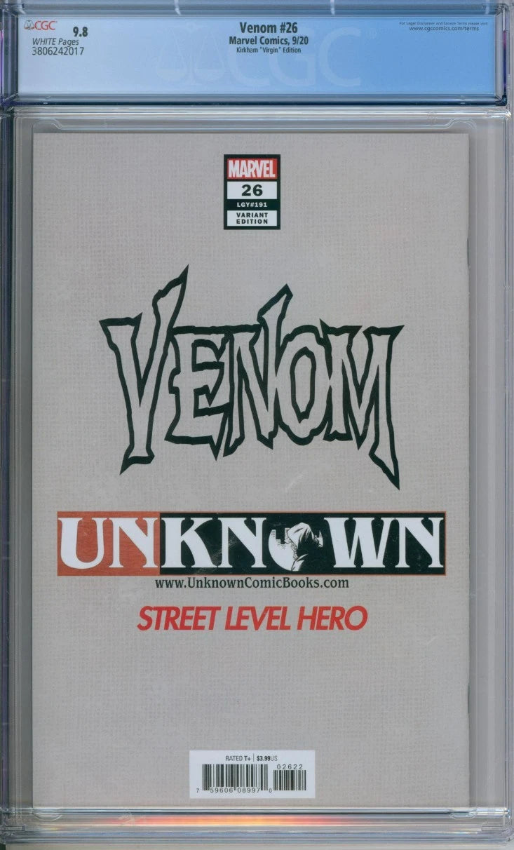 Venom #26 CGC 9.8 Kirkman "Virgin" Edition
