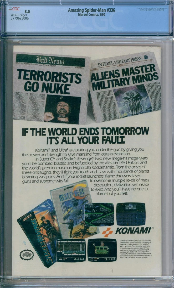 Amazing Spider-Man #336 CGC 8.0 Erik Larsen