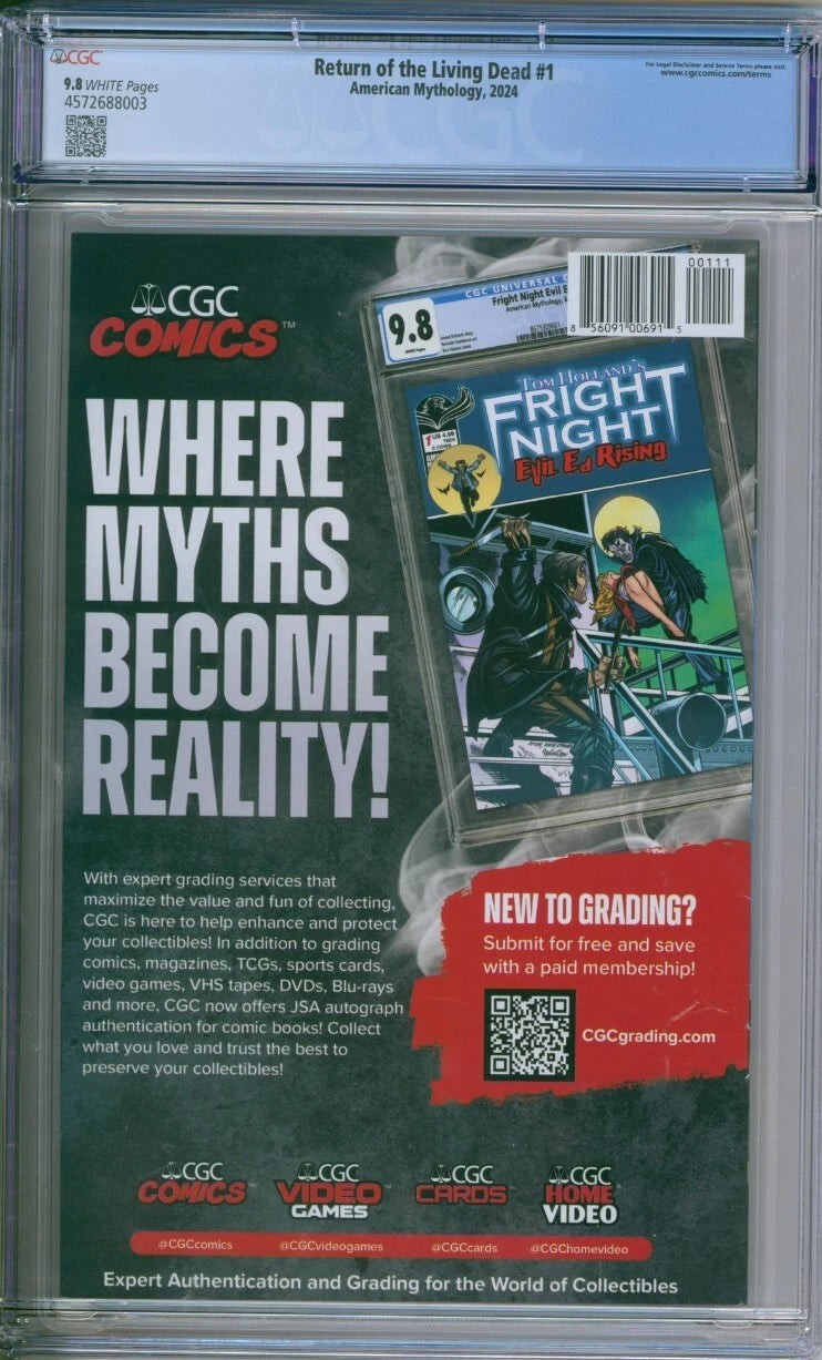 Return Of The Dead #1 (B) CGC 9.8 2024