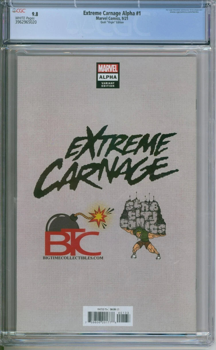 Extreme Carnage Alpha #1 CGC 9.8 Quah "Virgin" Edition Cover