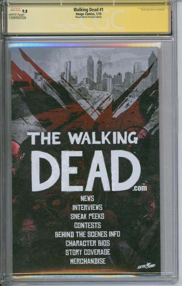 The Walking Dead #1 CGC Signature Series 9.8 Signed & Sketched By Steve Lieber