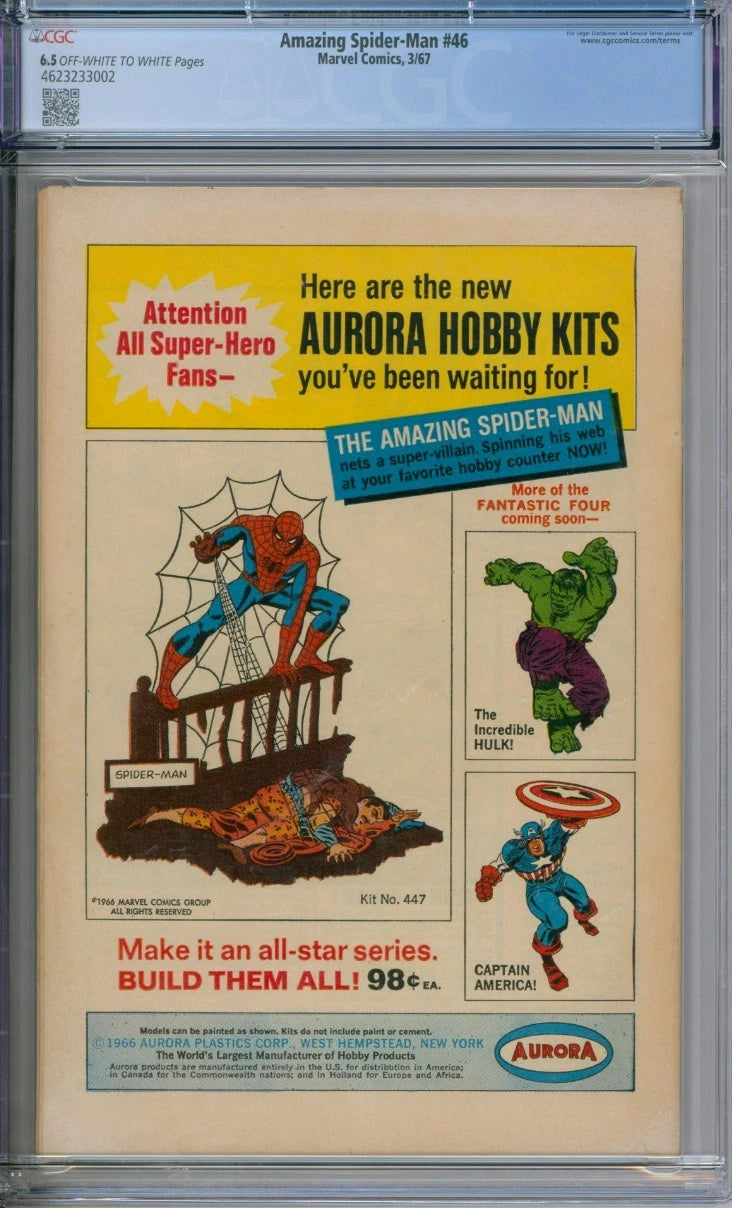 Amazing Spider-Man #46 CGC 6.5 1st Appearance Of Shocker