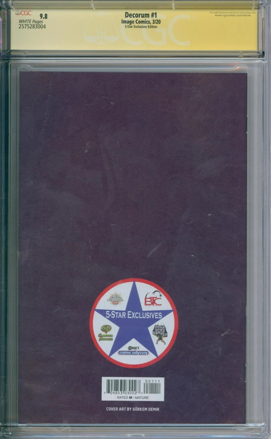 Decorum #1 CGC Signature Series 9.8 Signed by Gorkem Demir