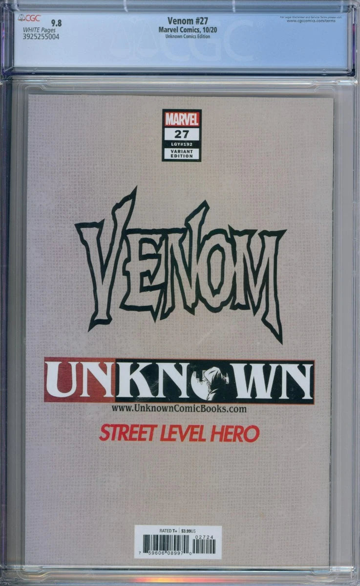 Venom #27 CGC 9.8 Unknown Comics Edition