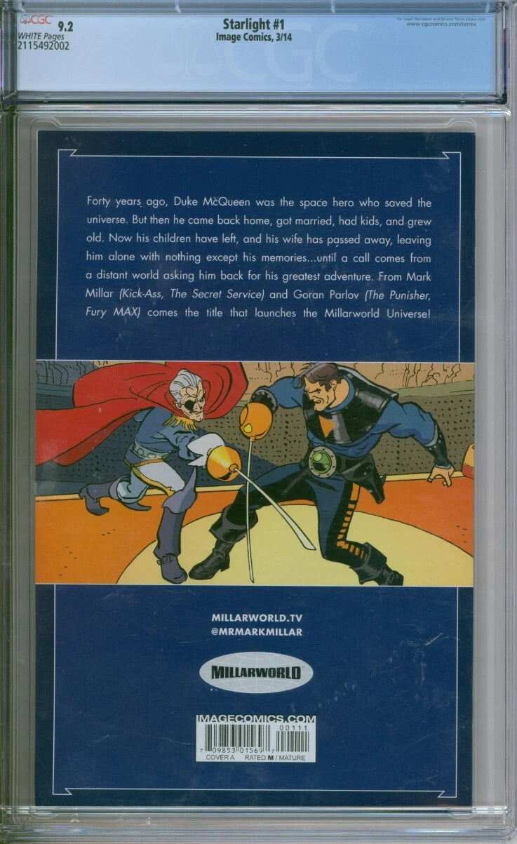 Starlight #1 CGC 9.2 Mark Millar