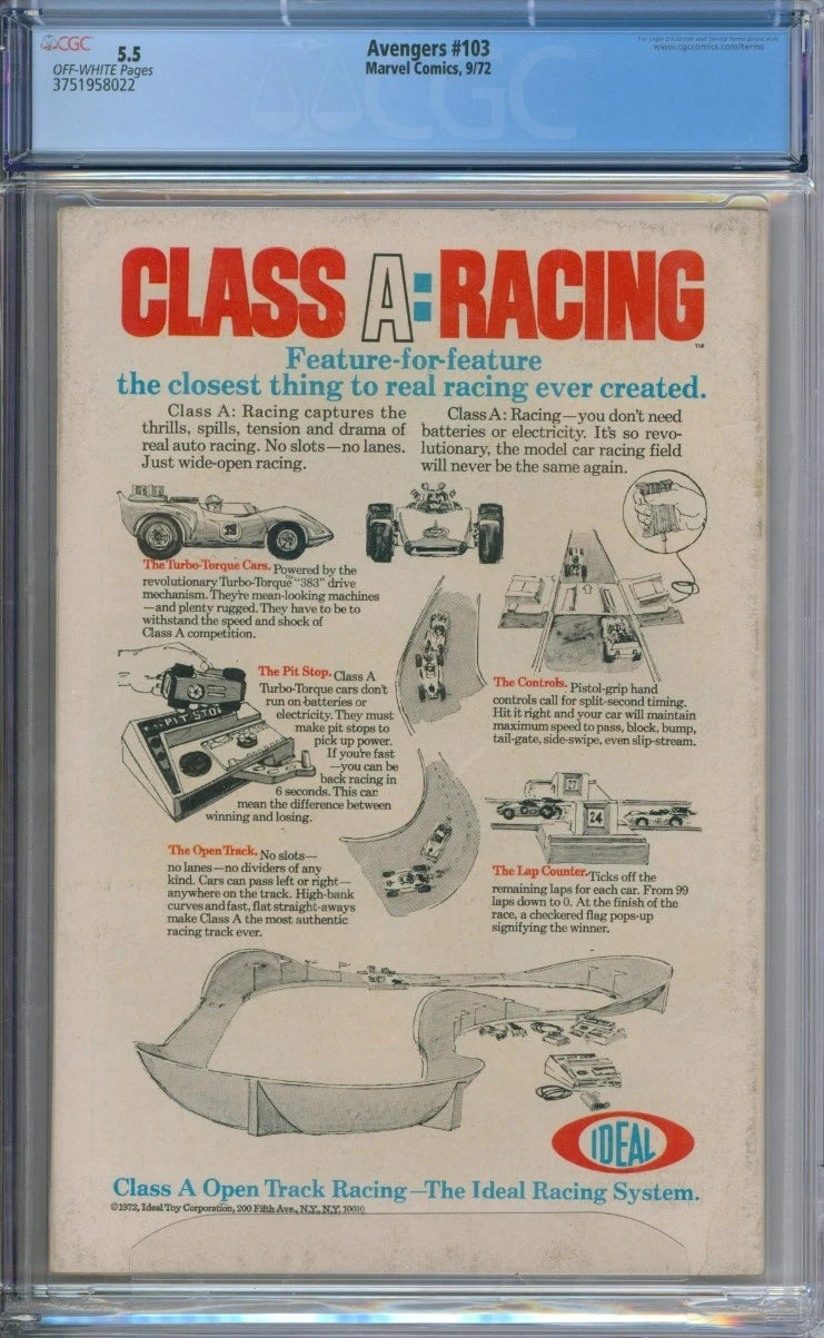 Avengers #103 CGC 5.5 Roy Thomas