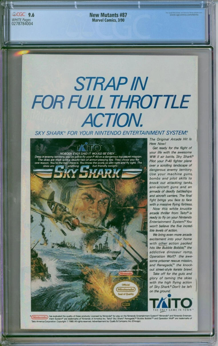 The New Mutants #87 CGC 9.6 1st Appearance Of Cable