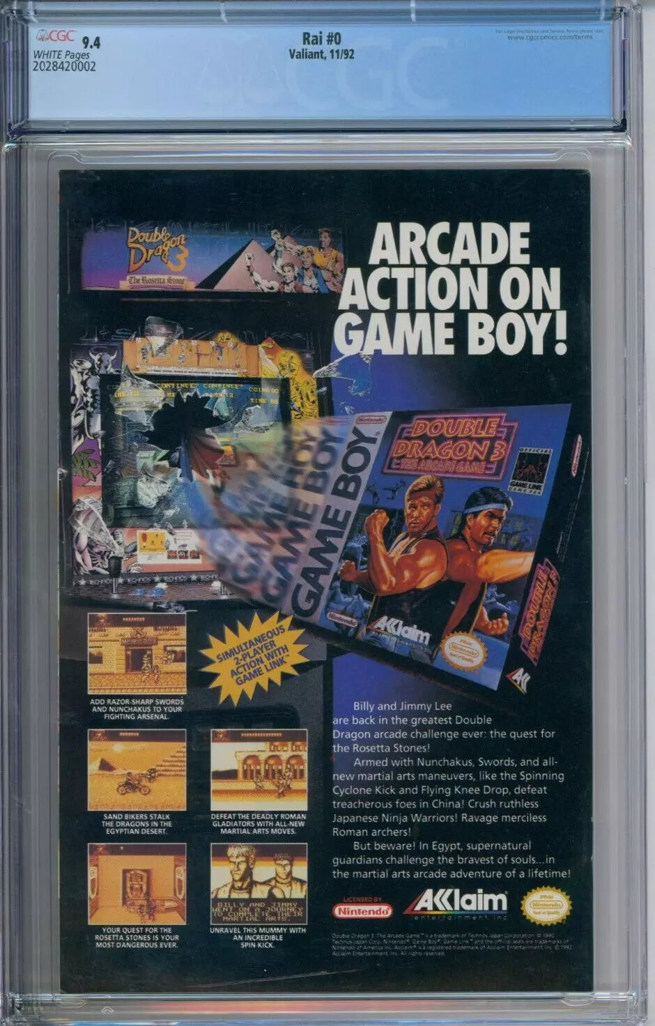 Rai #0 CGC 9.4 1st Full Appearance of Bloodshot & New Rai