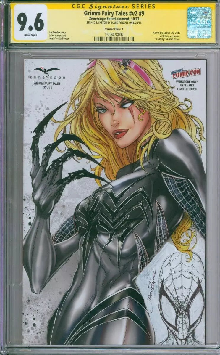 Grimm Fairy Tales V2 #9 CGC Signature Series 9.6 Jamie Tyndall Sketch