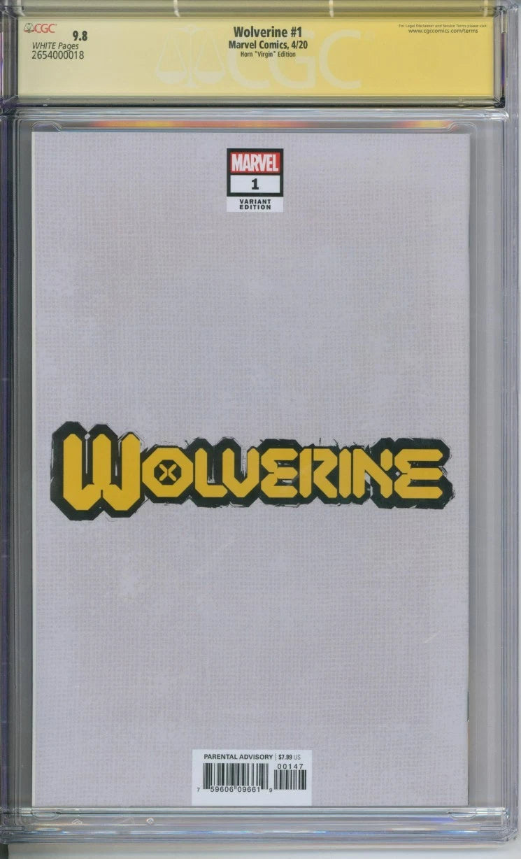 Wolverine #1 CGC Signature Series 9.8 Signed By Greg Horn