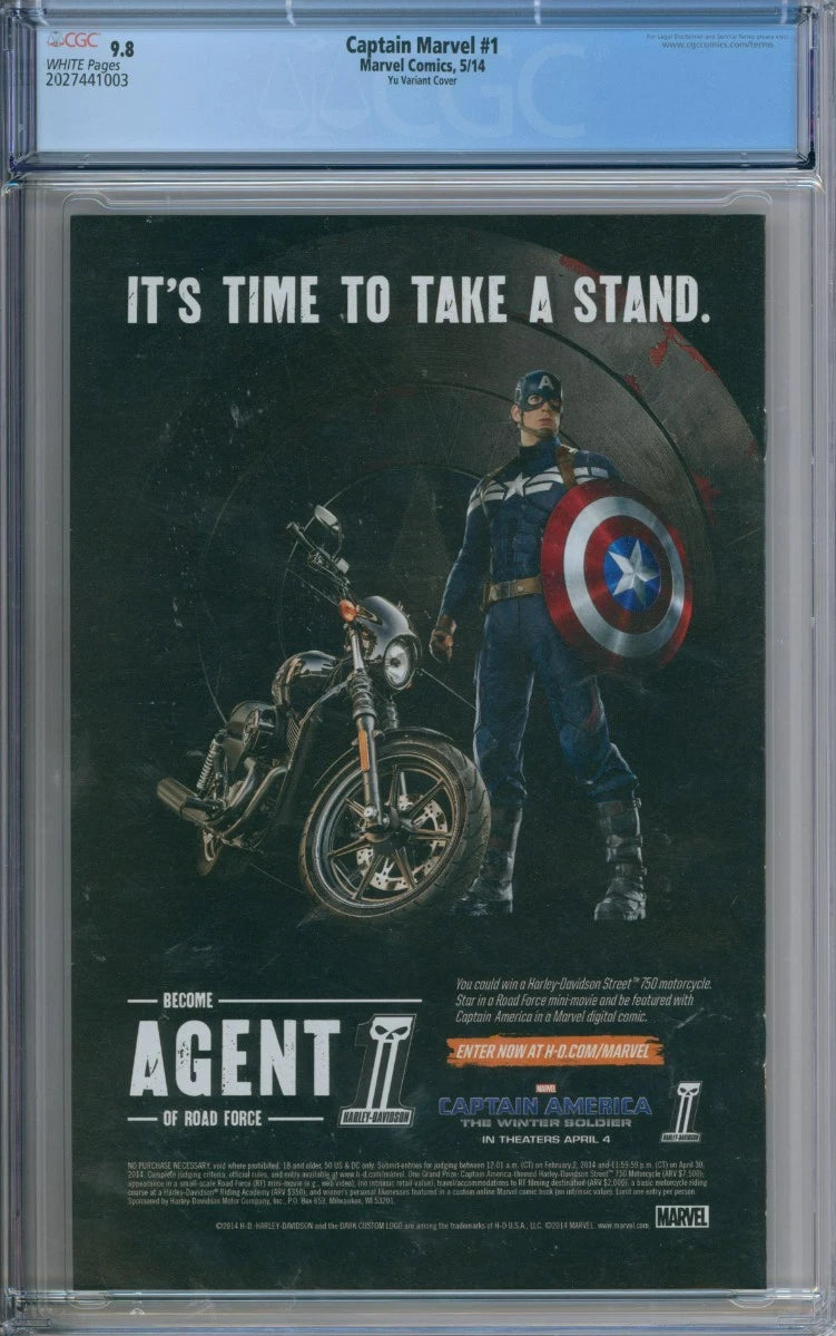 Captain Marvel #1 CGC 9.8 Variant Cover