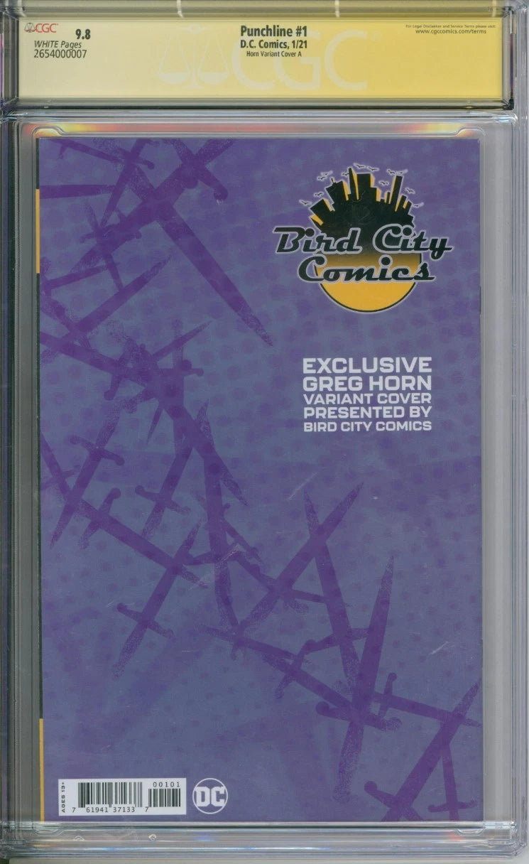 Punchline #1 CGC Signature Series 9.8 Signed By Greg Horn