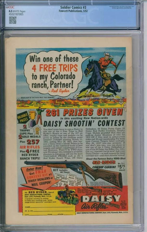Soldier Comics #3 CGC 4.5
