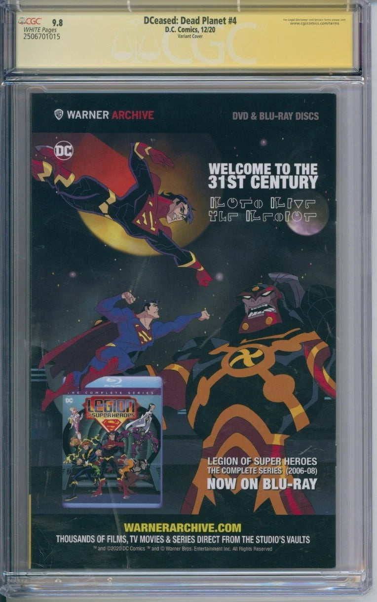 DCeased: Dead Planet #4 (B) CGC Signature Series 9.8 Signed By Francesco Mattina