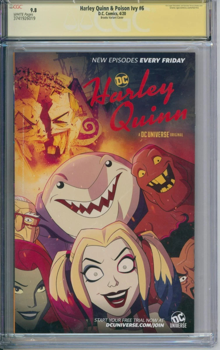 Harley Quinn & Poison Ivy #6 CGC Signature Series 9.8 Signed By Mark Brooks