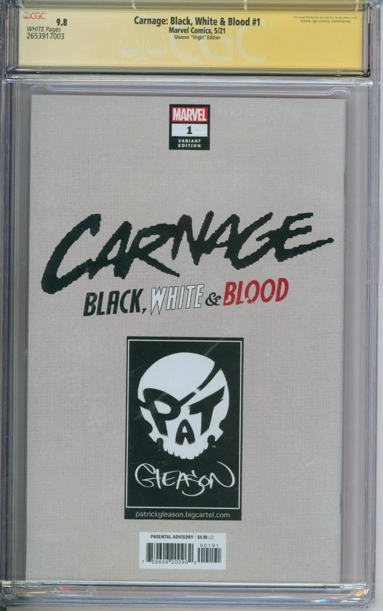 Carnage: Black, White, & Blood #1 CGC Signature Series 9.8