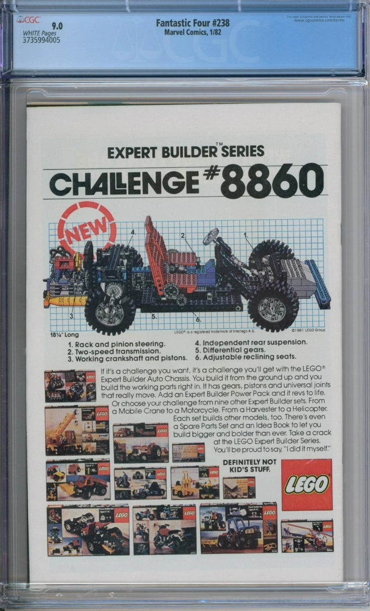 Fantastic Four #238 CGC 9.0 John Bryne