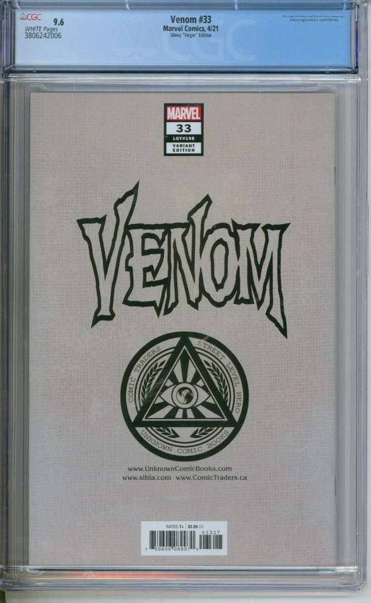 Venom #33 CGC 9.6 "Virgin" Cover