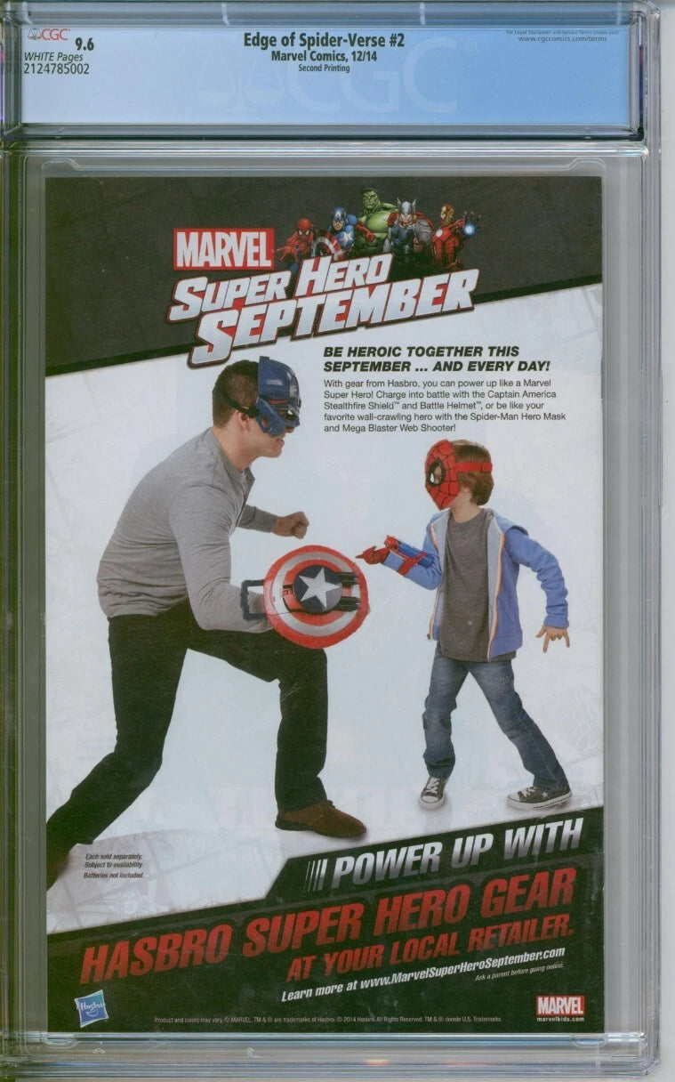 Edge Of Spider-Verse #2 CGC 9.6 1st Appearance of New Spider-Woman 2nd Printing