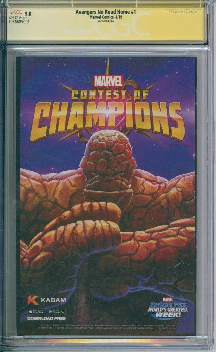Avengers No Road Home #1 CGC Signature Series 9.8 Signed By Mark Brooks