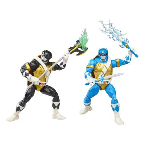 Power Rangers X Teenage Mutant Ninja Turtles Lightning Collection Donatello Black and Leonardo Blue Action Figures
