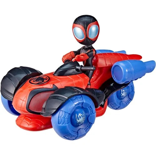Spider-Man Spidey and His Amazing Friends Miles Morales and Techno-Racer Vehicle