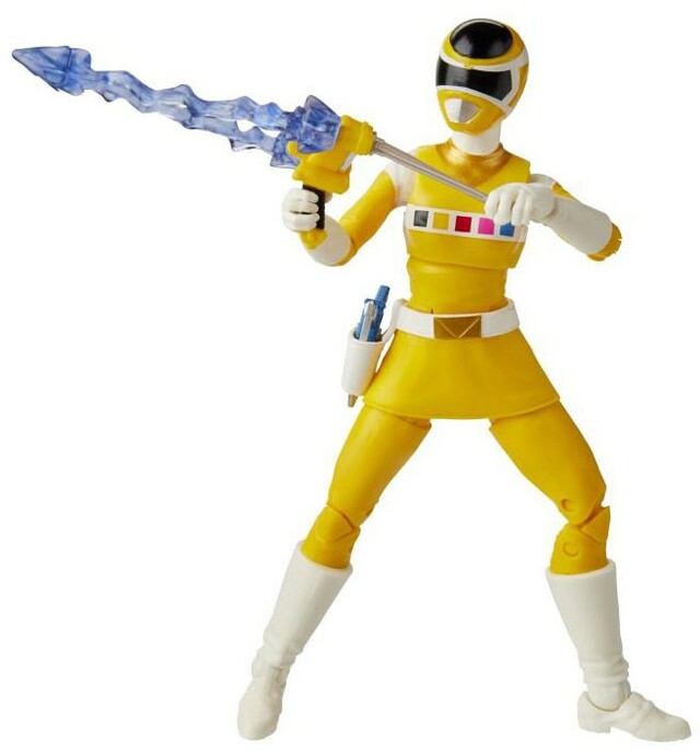 Power Rangers Lightning Collection - Yellow Ranger: Action Figure 15 Cm Con Accessori E Teste Intercambiabili - 6