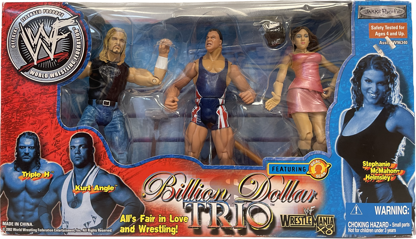 WWF Wrestle Mania X8 Billion Dollar Trio Three Figure Boxed Set