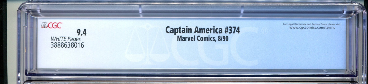 Captain America #374 CGC Graded 9.4