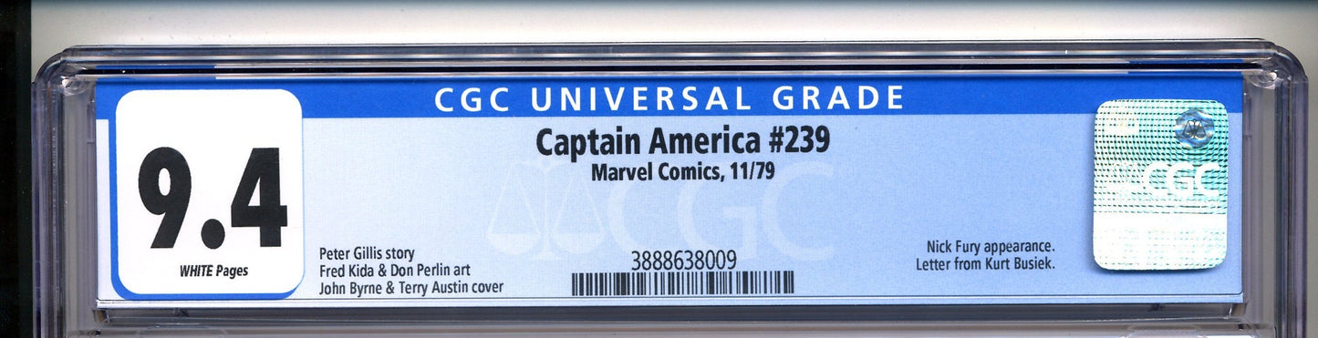Captain America #239 CGC Graded 9.4