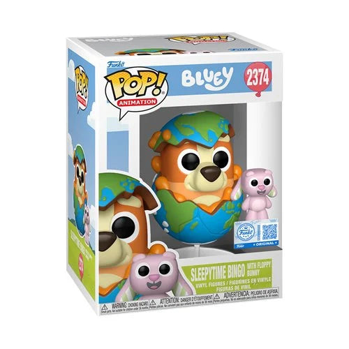 Bluey Sleepytime Bingo with Floppy Bunny Funko Pop! Vinyl Figure and Buddy #2374 - Specialty